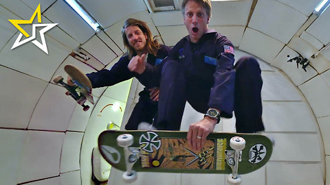 Tony Hawk Goes Skateboarding In Zero Gravity With Aaron 'Jaws' Homoki