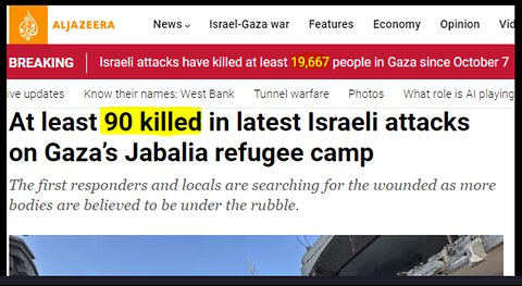 The Jabalia Refugee Camp Massacre: Israel's Ethnic Cleansing of Palestinians Continues