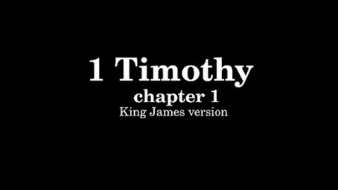 1 Timothy 1 King James version