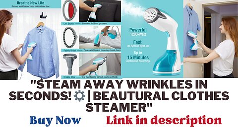 "Say Goodbye to Wrinkles with the BEAUTURAL Portable Clothes Steamer! ✨"