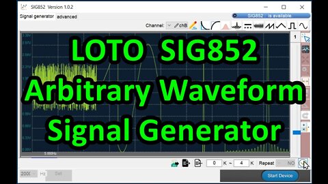 LOTO SIG852 Generador de Señal de forma de onda Arbitraria