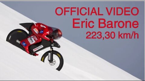 (OFFICIAL) Eric Barone - 223,30 km/h (138.752 mph) - World mountain bike speed record