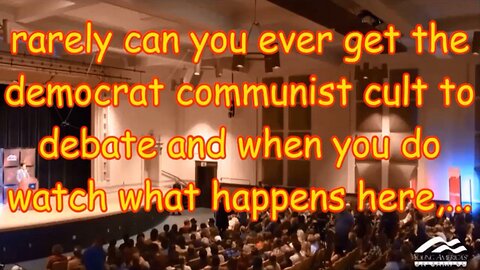 rarely can you ever get the democrat communist cult to debate