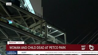 8p Woman and child falls from Petco Park