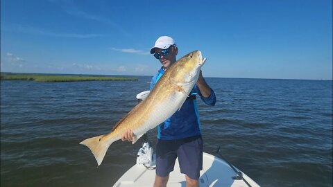 Taking @Marsh Man Masson fishing for GIANT bull redfish!