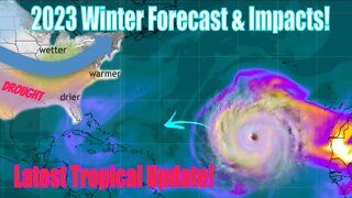 Latest Tropical Update, HUGE Wave! & 2023 Official Winter Forecast - The WeatherMan Plus