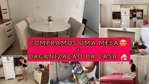ORGANIZAÇÃO DA CASA + COMPRAMOS UMA MESA NOVA/ HOUSE ORGANIZATION+ WE BUY A NEW TABLE