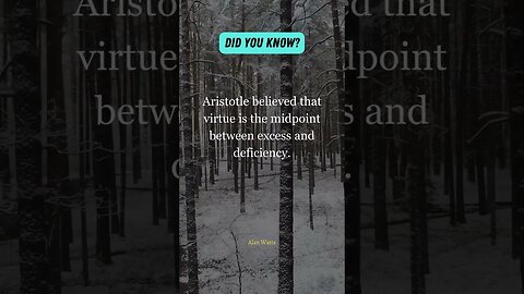 Aristotle on virtue Virtue is the midpoint between excess and deficiency ⚖️