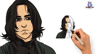 How To Draw Professor Severus Snape Harry Potter - Tutorial