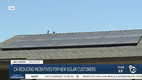 California reducing incentives for new rooftop solar panels