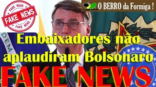 Embaixadores se recusaram a aplaudir Bolsonaro? FAKE NEWS!