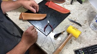How to make a leather sheath, part 1