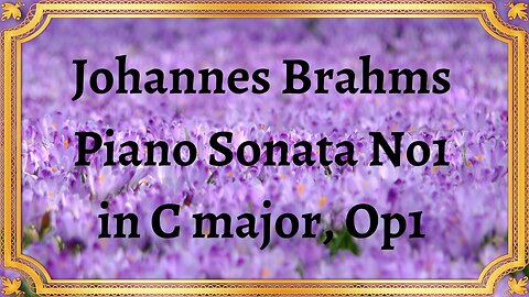 Johannes Brahms Piano Sonata No1 in C major, Op1