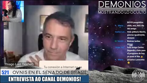 ENTREVISTA AO CANAL DEMONIOS: Los OVNIS en el SENADO de BRASIL