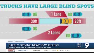 Staying safe while driving near 18-wheelers