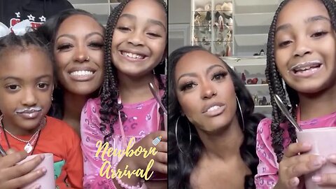 Porsha Williams Daughter Pilar Makes Ice Cream Mustaches With Cousin Baleigh! 😂