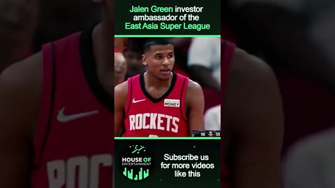 20 years of age, Jalen green is already an investor and ambassador of an Asian super league! #shorts