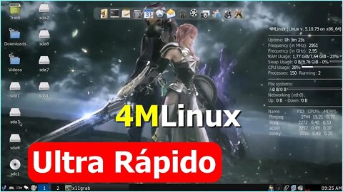 4M Linux distro miniatura foco em manutenção, multimídia, miniserver e mistério (jogos) ULTRA RÁPIDO