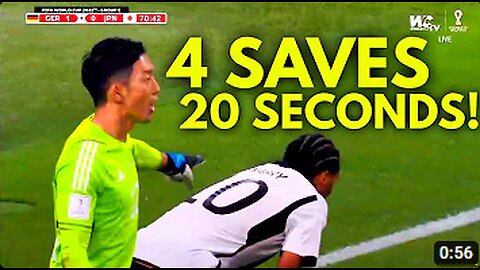 Japan goalkeeper 4 SAVES IN 20 SECONDS vs Germany ● FIFA World Cup Qatar 2022 ● (23/11/2022) ● HD