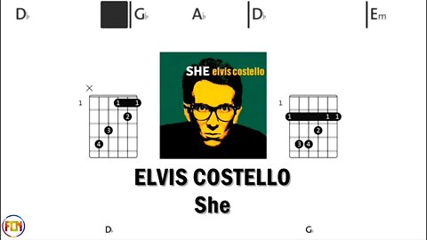 ELVIS COSTELLO She - Guitar Chords & Lyrics HD