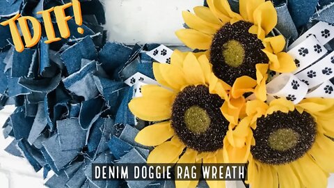 Make your own Denim Doggie Rag Wreath