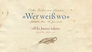 Wer weiß wo - Detlev von Liliencron | Duke of Holstone (Song)