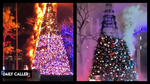 Fox News' Christmas Tree Set On Fire