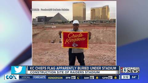 Chiefs fan allegedly plants flag under new Raiders stadium in Vegas