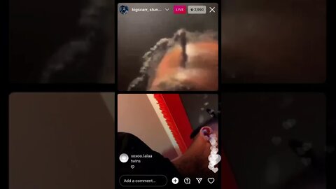Big scarr and stunna4Vegas on Instagram live listening to who want smoke-nardo wick