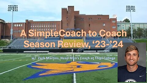 A SimpleCoach to Coach Interview w/ Zack Walters, Head Men's Coach at @thielcollege