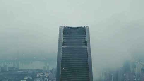Cloudy Weather Wuhan Tallest Building Greenland Center