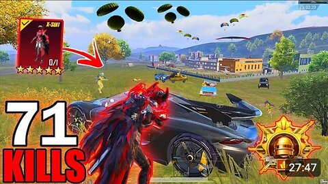 71 KILLS 🔥 FASTEST RUSHED GAMEPLAY with BLOOD RAVEN X-suit