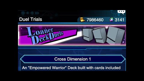 Yu-Gi-Oh! Duel Links - Empowered Warrior Trial Deck Gameplay (Cross Dimension 1 Loaner Deck)