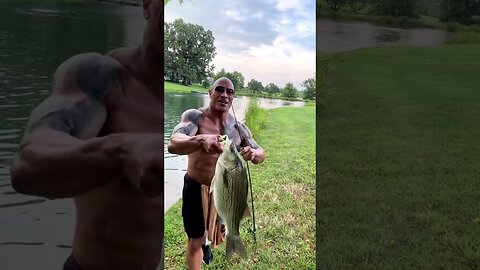 The Rock caught a HUGE FISH 😂 (via The Rock_IG) #shorts