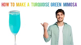 How to make a turquoise green mimosa cocktail recipe