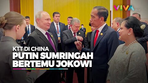 BESTIE! Wajah Jutek Putin Luntur saat Berpapasan dengan Jokowi
