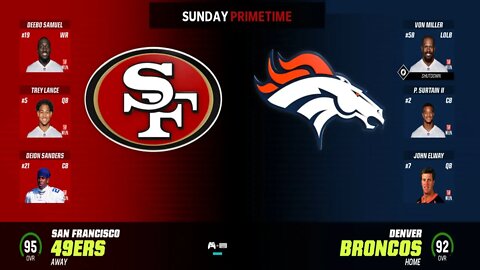 Legends Franchise Madden 23 49ers Vs Broncos Simulation