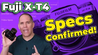 Fuji XT4 | Full Specs Confirmed - 15FPS, 240 @1080, Battery, Screen & More! X-T4