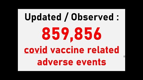 Too many Covid Vax adverse events seen in VAERS so far ...