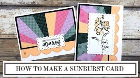 How To Make A Sunburst Card | Stampin' Up! In Colors