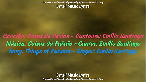 Brazilian Music: Things of Passion - Singer: Emílio Santiago