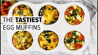 EGG MUFFINS (3 WAYS) | healthy breakfast meal prep recipe