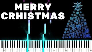 We wish you a Merry Christmas - Easy Piano Tutorial