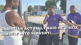 CHRISTIAN ACTUALLY SAID HE'D SELL HIMSELF INTO SLAVERY!