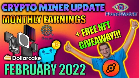 🔴 How Much Helium did I make? - NFT giveaway - PlanetWatch, Hopr -Feb. Crypto Earnings Report
