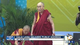 Dalai Lama delivers public address