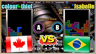 Tetris the Absolute The Grand Master 2 PLUS (colour_thief Vs. Isabelle) [Canada Vs. Brazil]