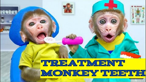 kiki Monkey become a good doctor share//how to take care of baby teeth