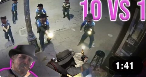 Idiot Cowboy Pulls a Gun on 10 Lawmen...