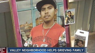 Neighborhood comes together to help family struck by tragedy.